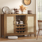 Rattan Wine Bar Cabinet, Boho Rattan Home Bar - Image 3