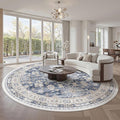 9ft Round Rug, Large Circle Rug by Zesthome