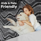Noahas 6x9 Large Grey Fluffy Soft Area Rug Non-Slip - Image 6