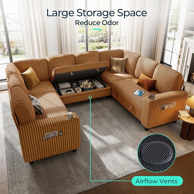 LINSY HOME Sectional Sleeper Sofa - Image 4