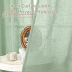 Short Linen Curtains 40 Inch Length - Image 6