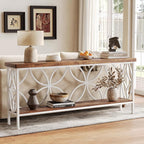 LITTLE TREE Sofa Table, 70.9 Inch Industrial Behind Couch Table - Image 4