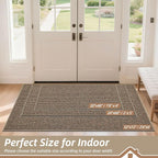 BEQHAUSE Dirt Trapper Door Mat 24" x 60", Non-Slip Washable Doormats, Low - Image 2
