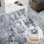 10x12 Area Rug Living Room: Modern Washable Indoor Soft Carpet Grey | - Image 8
