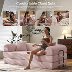 SAVENICA 79" Floor Sofa Bed Convertible, 5-in-1 Sleeper Sofa - Image 8