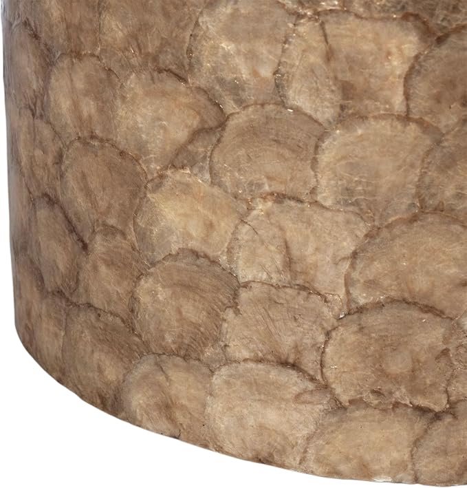 East at Main Capiz Shell Side Table – Tea Brown Accent Table, Small Decorative - Image 7
