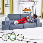 Yourigami Kids and Toddler Play Gym, Playroom Couch Set, Durable Modular Design - Image 6