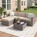 Wisteria Lane 5 Piece Outdoor Patio Furniture Set, All Weather Wicker Rattan by WisteriaLane