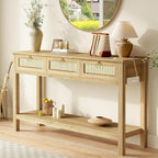 SUPERJARE Rattan Console Sofa Table by SUPERJARE