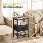 SUPERJARE Nightstand with Charging Station, Bed Side Table with Adjustable - Image 8