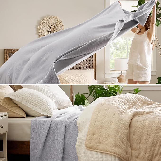 Bedsure GentleSoft 100% Cotton Blanket King Size - Image 4