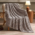 BEDELITE Fleece Blanket Soft Plush Twin Size Blanket White Leopard 60"x80" | by BEDELITE