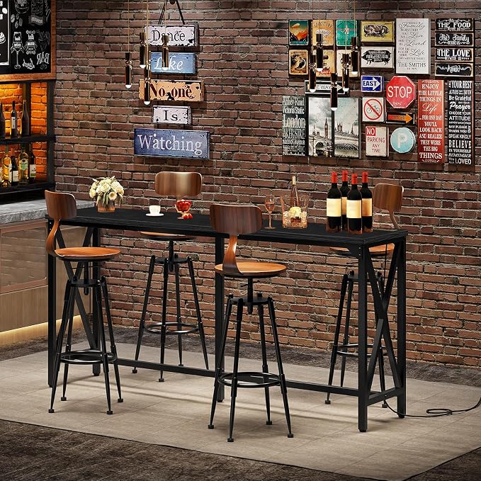 CHOEZON 63'' Bar Table, Kitchen Dining Table - Image 2