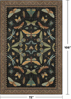 Living Room Rug Black Boho 6x9 - Image 2