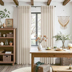 Extra Long 120 Inch Curtains for Living Room Boho Linen Light Filtering Semi - Image 8