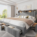EnHomee Upholstered King Size Bed Frame by EnHomee