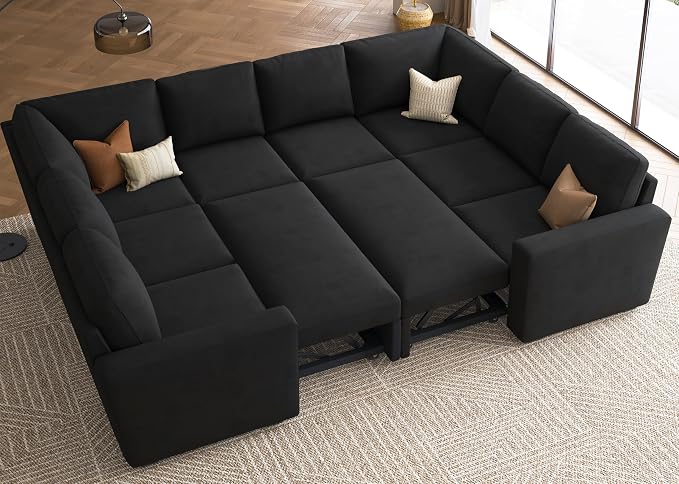 HONBAY Sleeper Sectional Couch by HONBAY