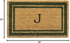 Calloway Mills 153042436J Sage Green Border 24" x 36" Monogram Doormat - Image 2