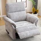Oversized Glider Rocker Recliner, Chenille Rocking Nursery Chair by Rhevoy