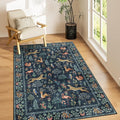 DUKINO 4x6 Area Rug, Non Slip Animal Washable Living Room Rug, Low Pile by DUKINO