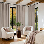 Burlywood Birch 100% Blackout Linen 126 Inch Curtains 2 Panel Set | Linen Pinch - Image 6