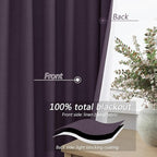100% Blackout Curtains 102 Inch Length 2 Panels Set - Image 4