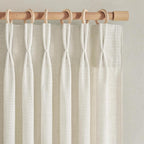 Pinch Pleated Linen Curtains 84 Inch Length 2 Panels Set by PleatedDrapes