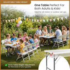 5.5 Feet ADJUSTABLE Foldable Table - Image 3