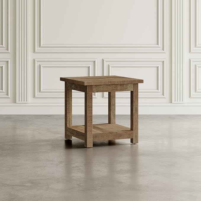 Jofran Reclamation Rustic Reclaimed Solid Wood Square End Table - Image 8