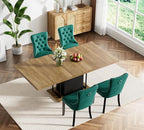 Henf 63"-79" Dining Table Set for 4, 5 Pieces Extendable Dining Table and 4 - Image 2