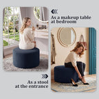 BSHOMGI Coffee Table Round Ottoman, Oversized Footrest - Image 4