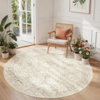 Round Rug 6ft, Circle Rug for Dining Room Table, Dining Room, Nursery Room by Restydon