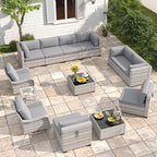 10-Seat Modern Patio Furniture Set by MASIONBACKYARDS