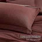 Monbix Full Size Comforter Set, Dark Red Bedding Comforter - Image 6