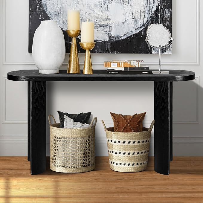 60'' Console Table Sofa Table Thick Top Entryway Table, Hallway Table - Image 4