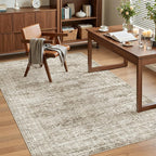 Soalmost 4x6 Area Rug for Living Room, Washable Rugs Non-Slip, Thin Foldable - Image 4