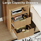 3-Piece Fluted Living Room Set Includes 2 Fluted Night Stand - Image 6