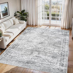 Aelenmu 8x10 Area Rugs for Living Room Washable Bedroom Dining Room Grey | - Image 9