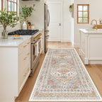 4x8 Rugs for Bedroom Vintage Wide Runner Rug for Hallway, Low Pile Soft - Image 9