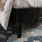 Allewie King Bed Frame with Adjustable Velvet Tiara Headboard, Upholstered - Image 8