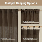 Light Filtering Linen Curtains 68 inches Long - Image 3