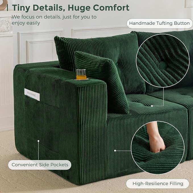 MAXYOYO Modular Sectional Sofa Couch, Loveseat Boneless Cloud Couch - Image 5