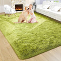 9x12 Extra Large Green Fluffy Area Rug Non-Slip by ModernHomeDecor