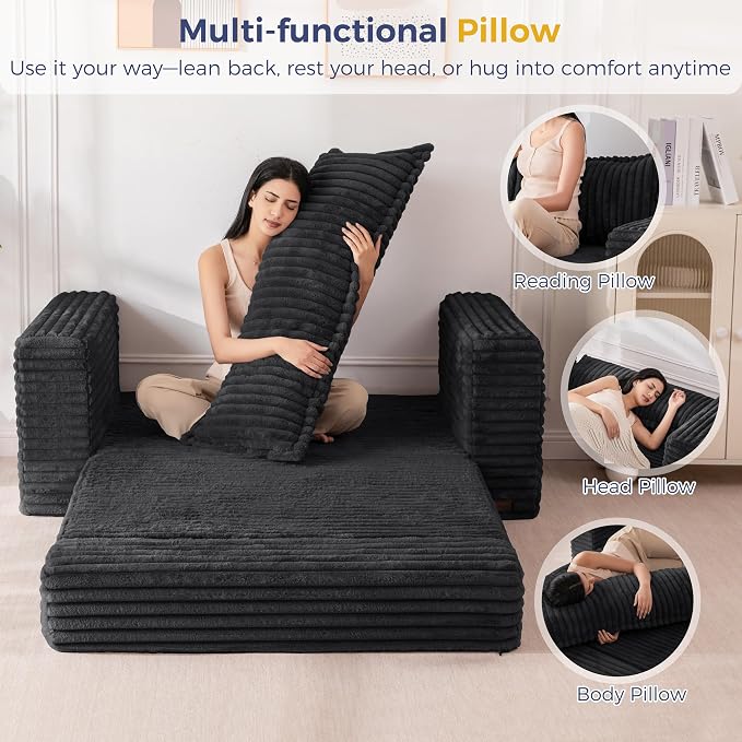 MAXYOYO Convertible Sofa Bed, 2 in 1 Folding Couch Bed - Image 8
