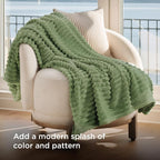Bedsure Soft Reseda Green Throw Blanket - Image 4