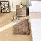 ORINOVA Beige Faux Sheepskin Fluffy Fur 2x3 Area Rugs - Image 2