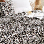 BEDELITE Fleece Blanket Soft Plush Twin Size Blanket White Leopard 60"x80" | - Image 5