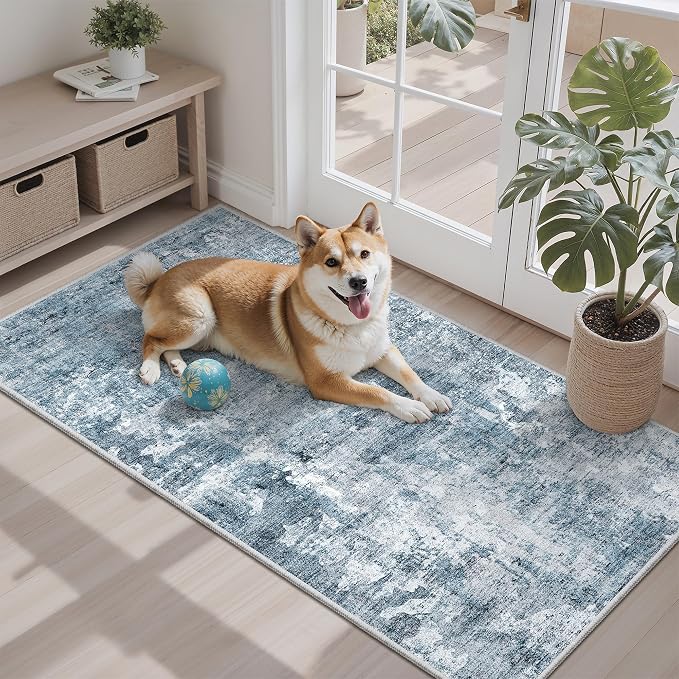 Soalmost 2x4 Abstract Washable Rugs by Soalmost