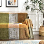 Boho Sofa Cover, Bohemian Throw Blanket Tassels Hippie Decor Covers Couch Chair by Bofree