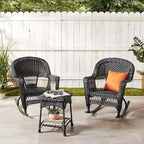 Jeco 3 Piece Rocker Wicker Chair Set - Image 2